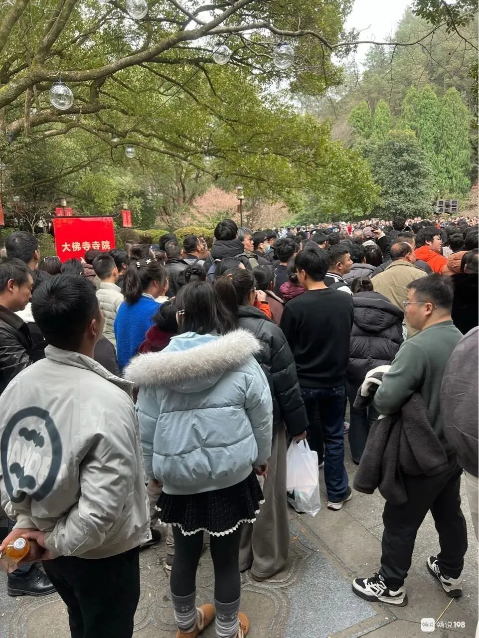 大佛寺景区“沦陷”了!人山人海,全在排队!很多保安员到场维护秩序