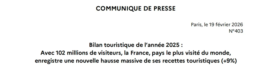 2025年法国继续稳居世界第一旅游大国