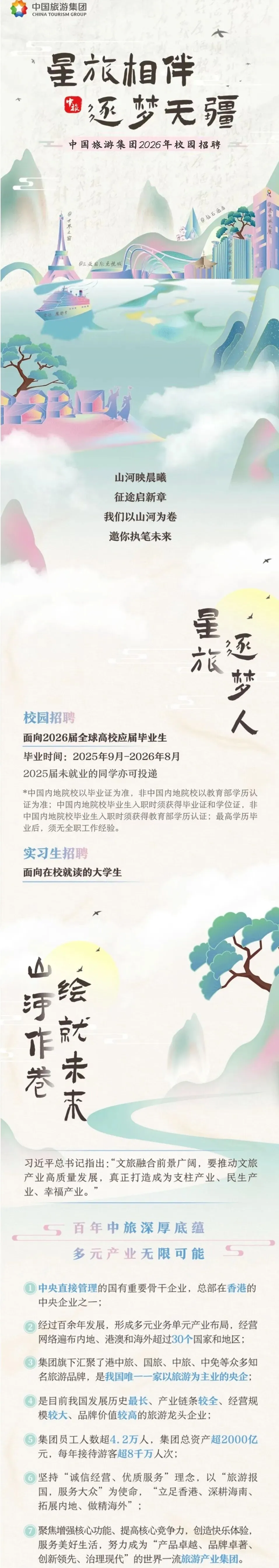 企业招聘|中国旅游集团2026年校园招聘正式启动!