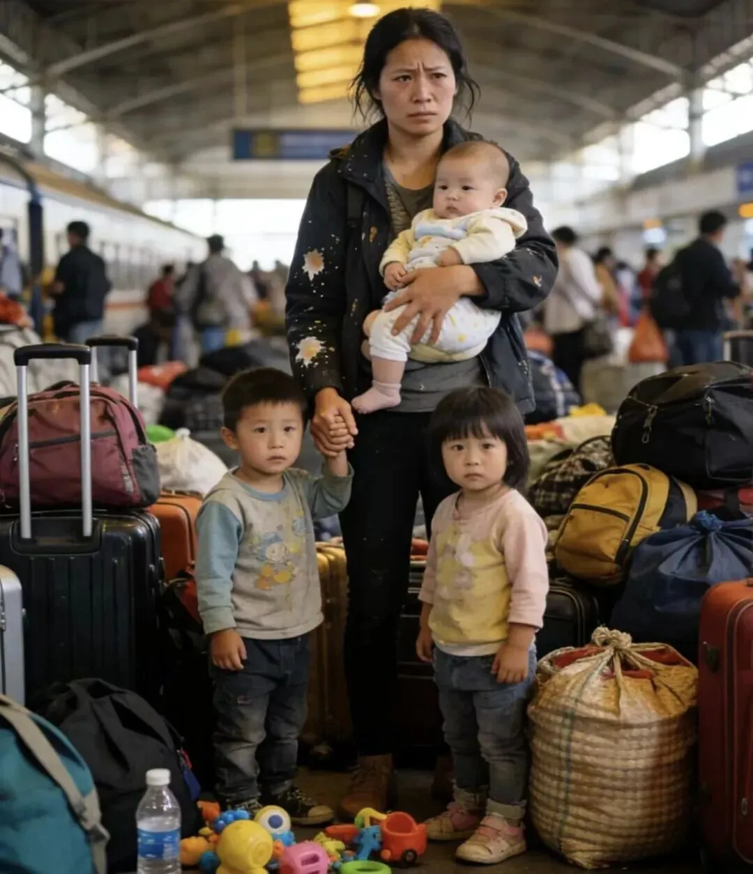 一拖三的旅游,我不由得感叹,妈妈太伟大!
