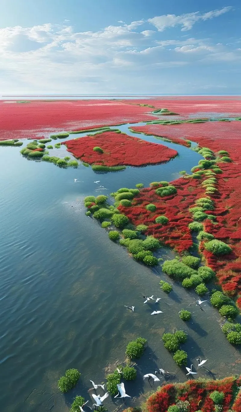 盘锦著名的旅游景点——红海滩