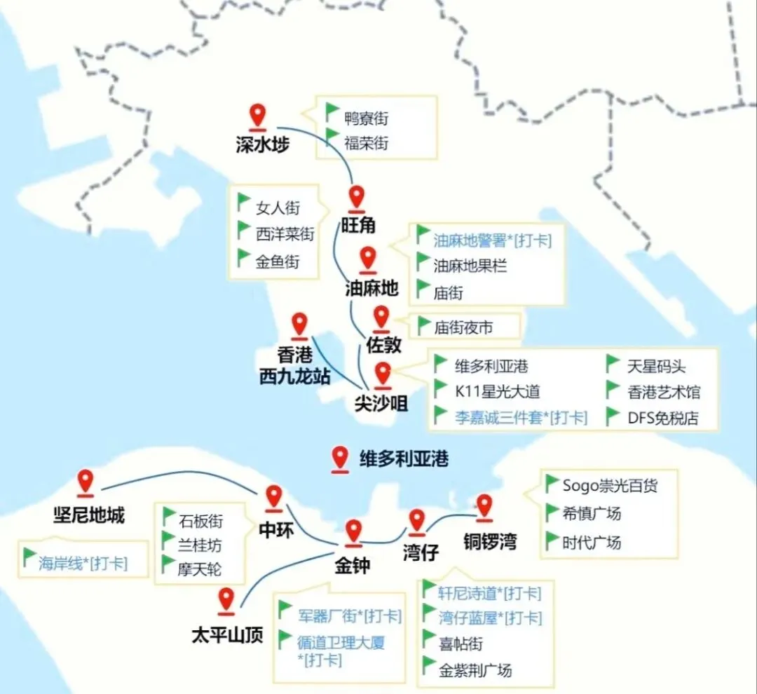 香港景点地图