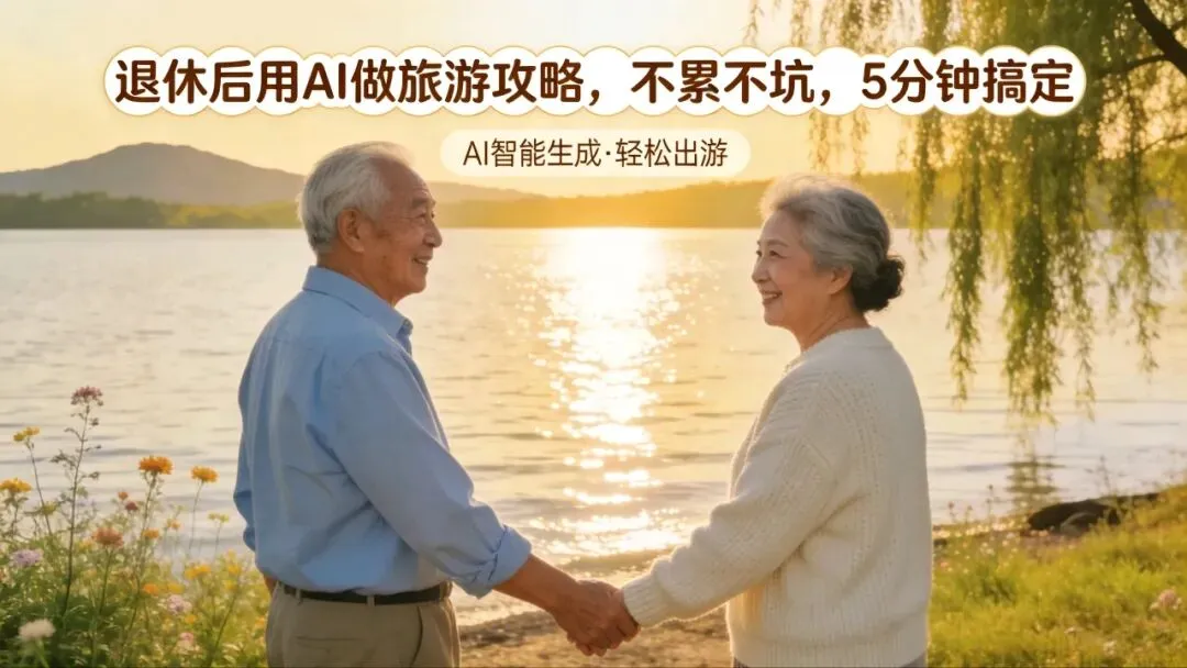 退休后用AI做旅游攻略,不坑不累——3个真实案例 + 傻瓜式教程,银发族也能轻松上手