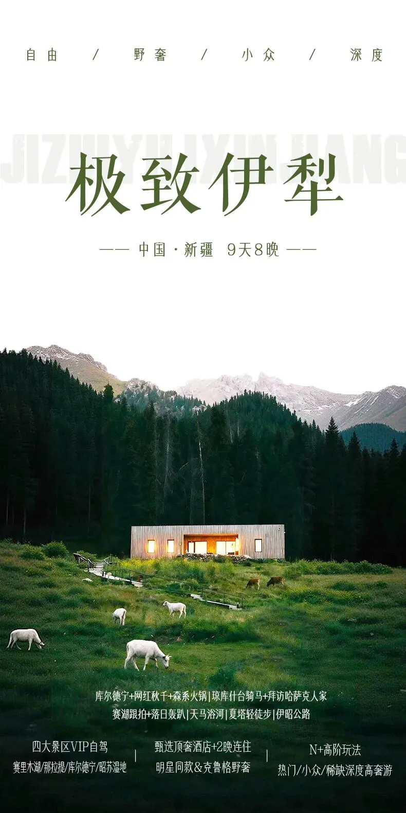 【伊犁9日深度游】四大景区自驾,那拉提两晚连住,琼库什台骑马,赛湖跟拍+落日轰趴