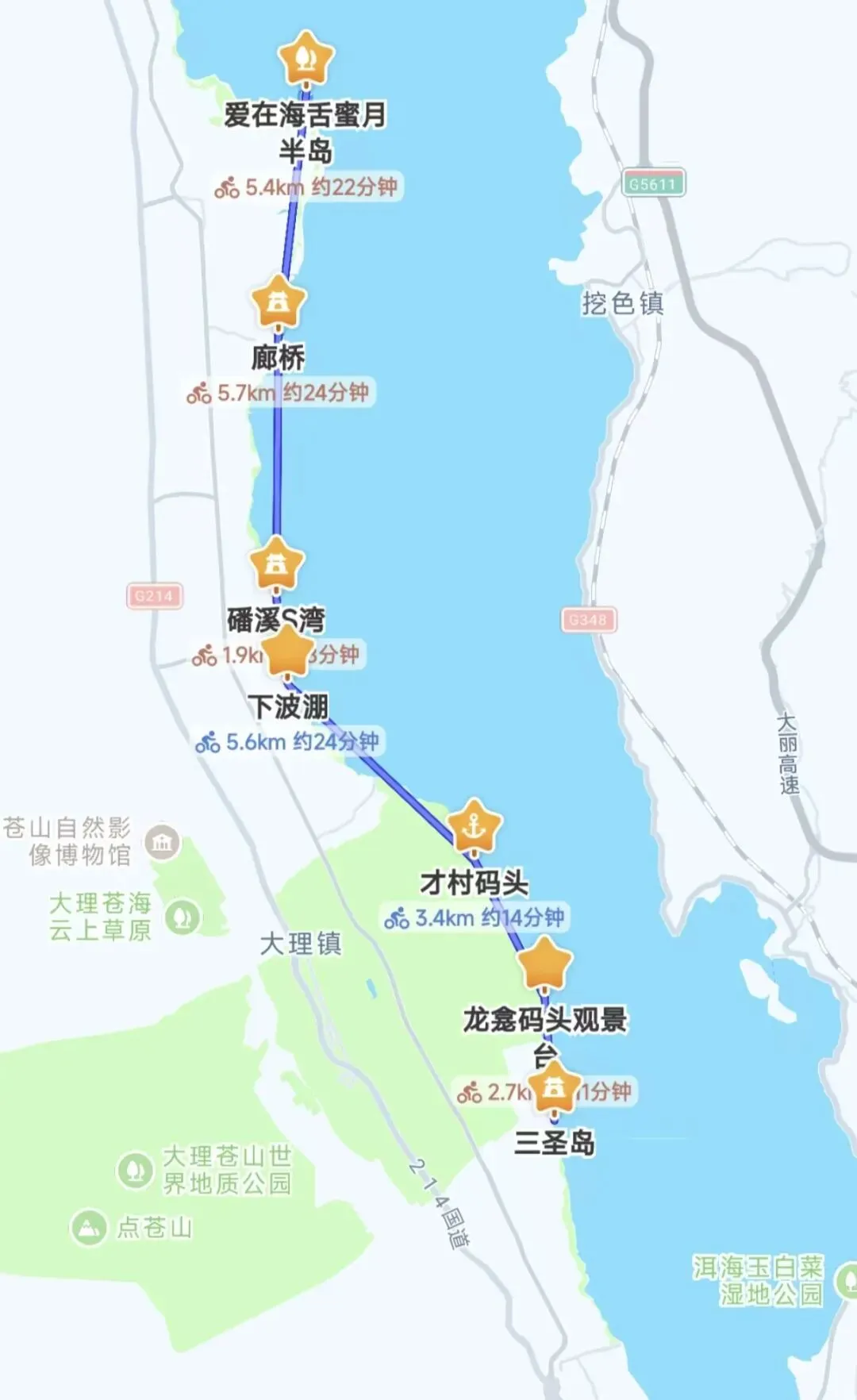 封神级全攻略!大理洱海生态廊道,景点交通距离费用,全搞定!