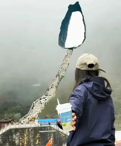 神奇的一张景区错位卡点照,火了!