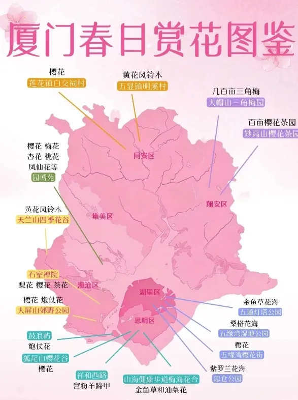 【厦门旅游】厦门最新最全春日赏花攻略,这17个花海错过等一年