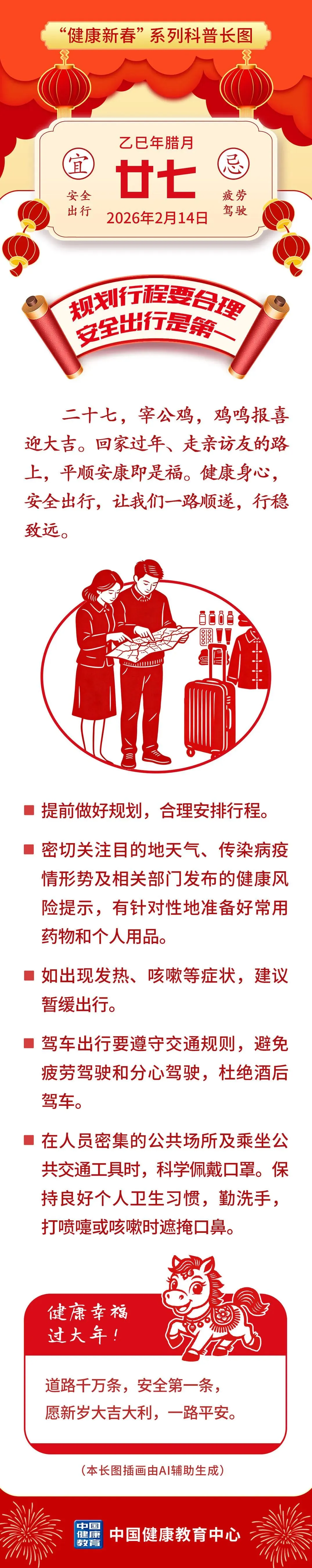 【网络中国节·春节】规划行程要合理,安全出行是第一丨健康幸福过大年