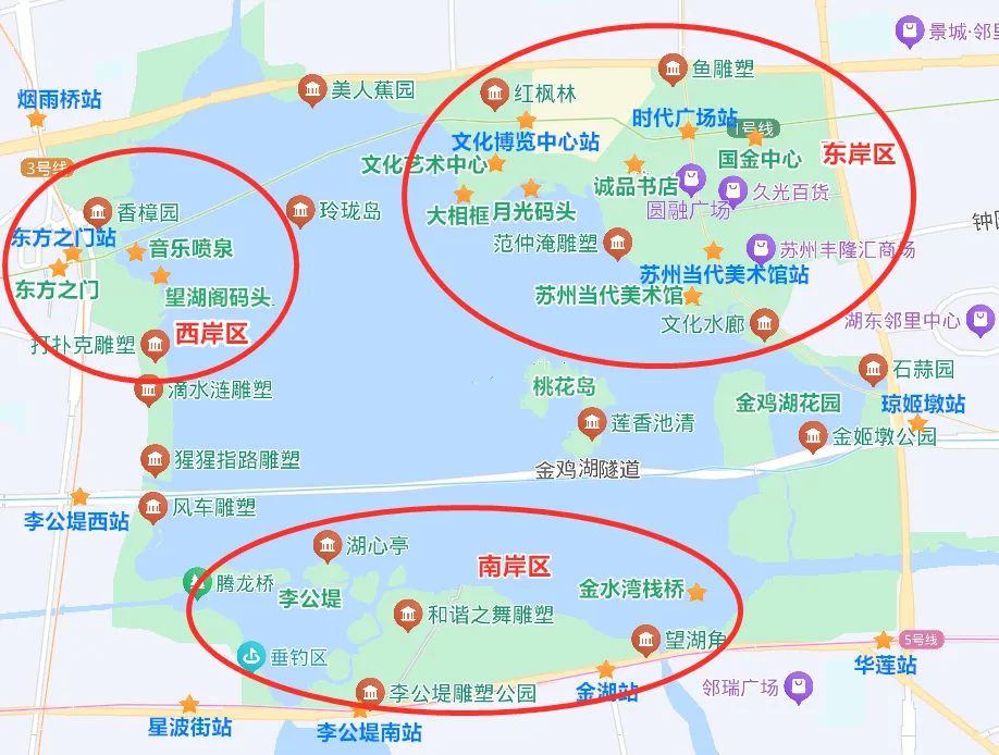 苏州不夜湖——金鸡湖详细游玩攻略,含一日游最佳路线