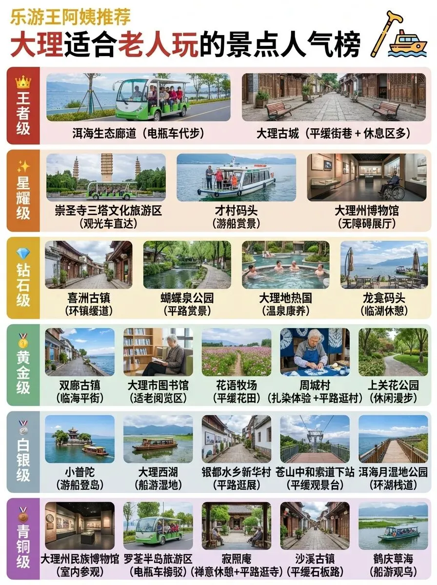 大理旅游攻略|退休阿姨亲测!这份“不费腿”的大理养老级游玩清单,建议收藏!