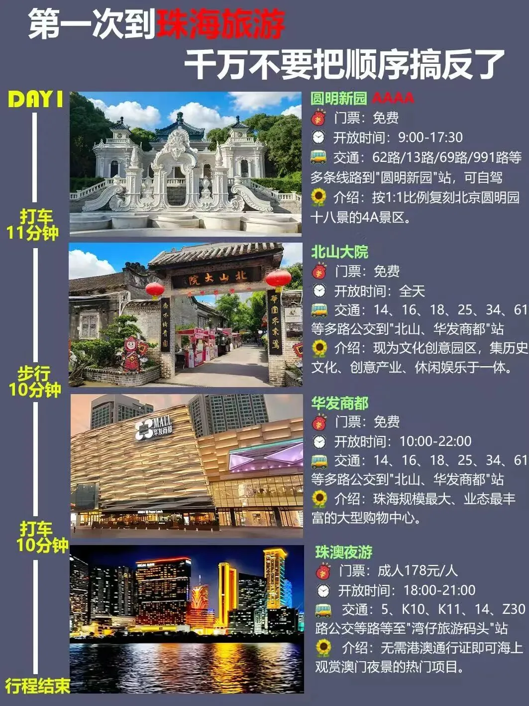 珠海3天2夜旅游攻略|路线+美食+住宿.