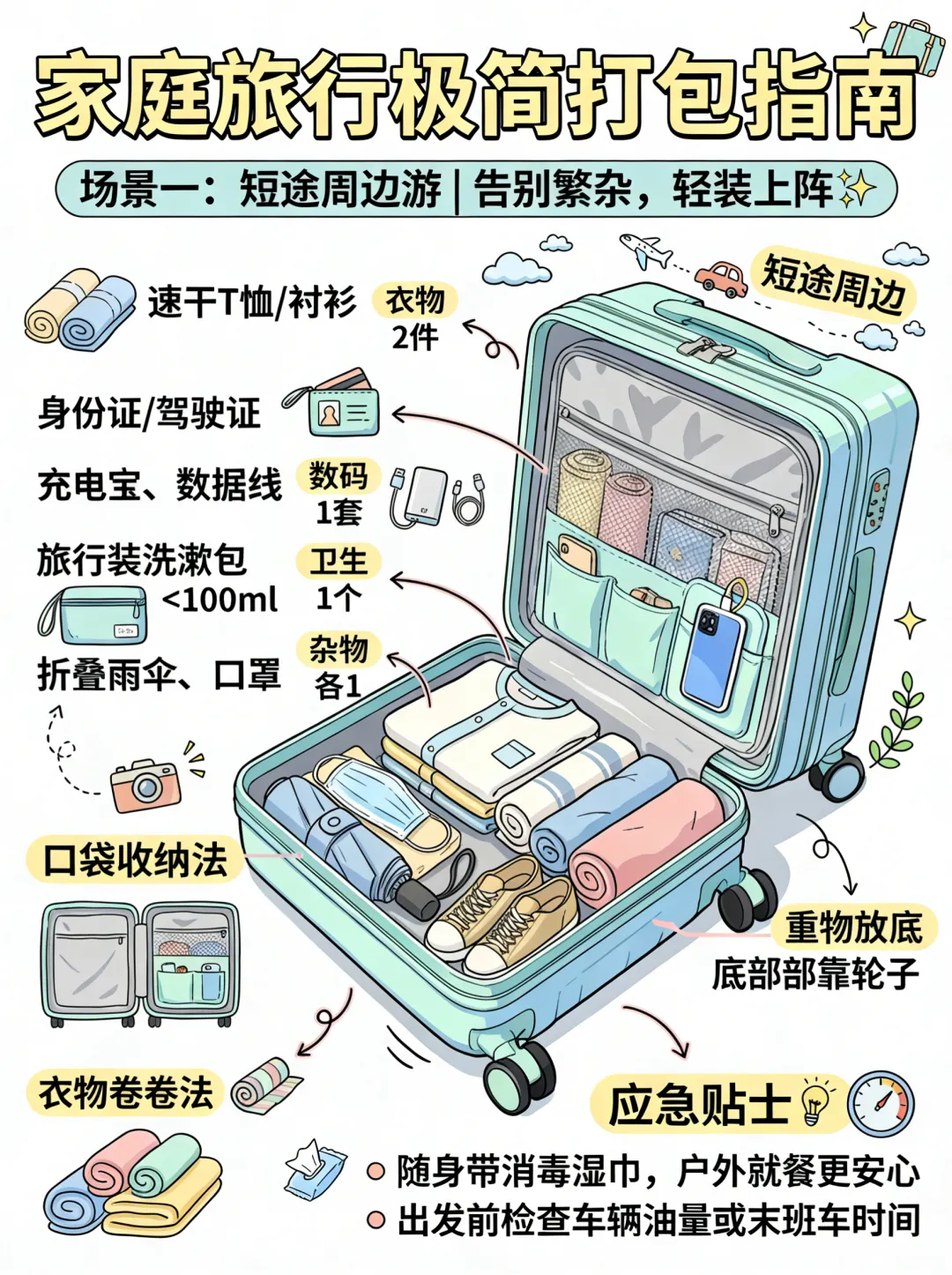 家庭旅行极简打包指南|一份承包你所有旅行场景的极简打包艺术