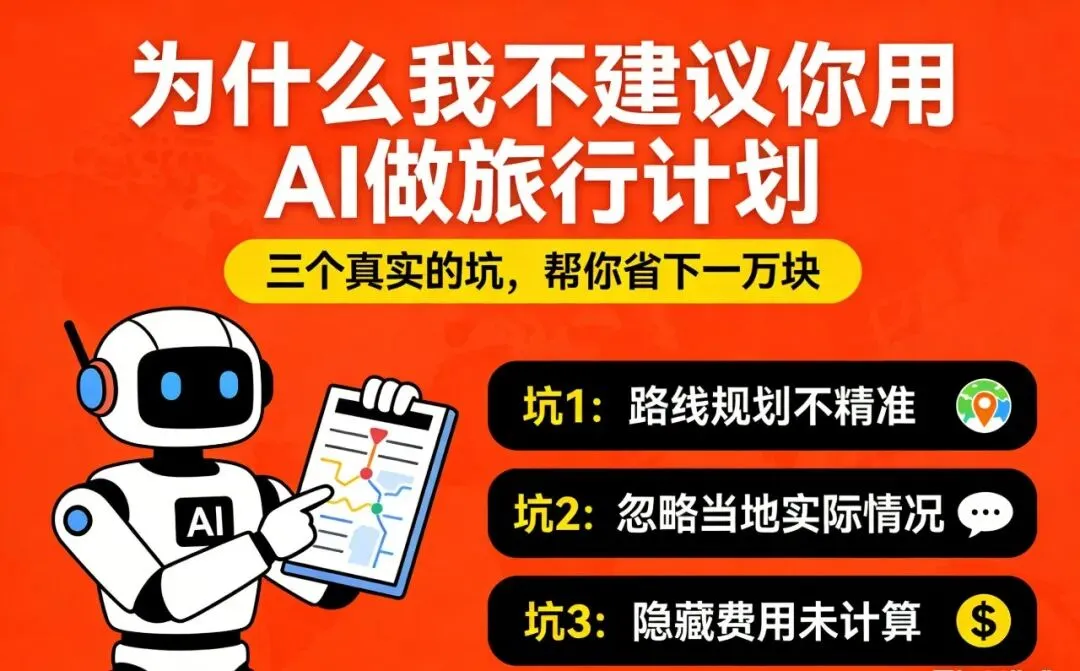 为什么我不建议你用AI做旅行计划:三个真实的坑,帮你省下一万块