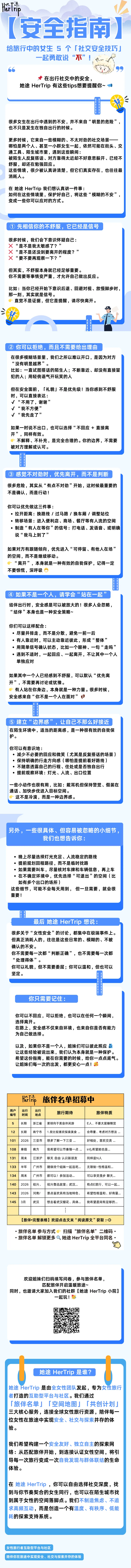 安全指南 | 给旅行中的女生 5 个「社交安全技巧」,一起勇敢说“不”!