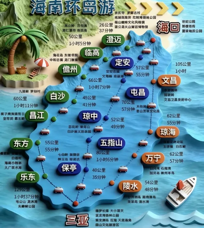 海南东线环岛自驾旅游攻略6-7天详细版