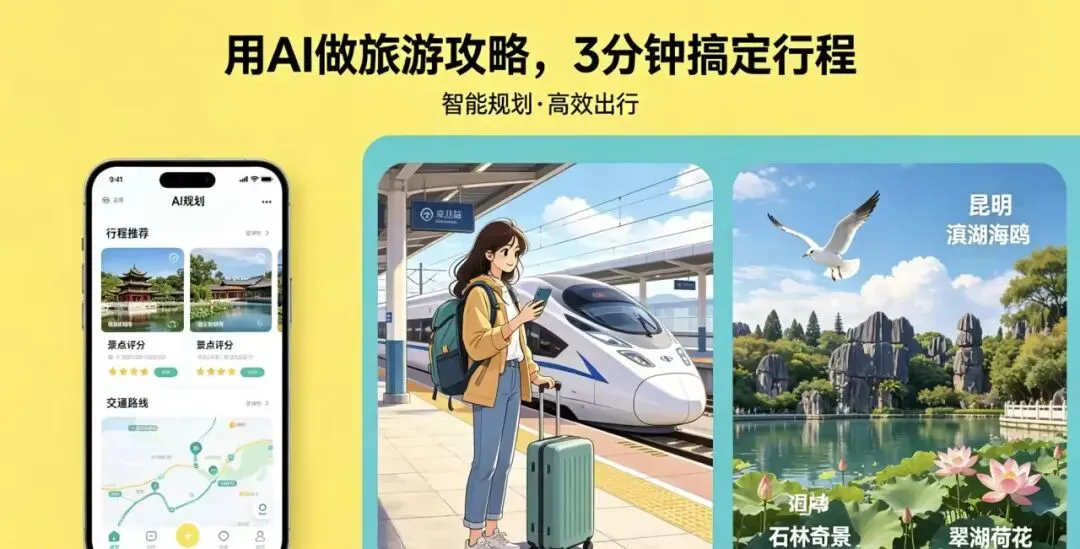 用AI做旅游攻略,3分钟搞定行程