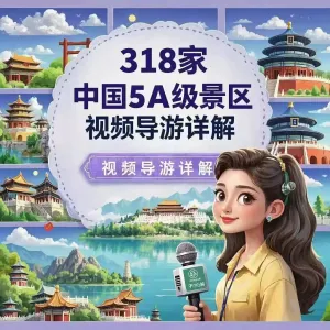 全国旅游景点讲解318家5A景区视频攻略导游航拍游览风景名胜大全