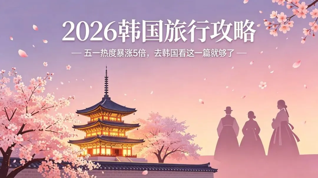 2026韩国旅行攻略 | 五一热度暴涨5倍,去韩国看这一篇就够了