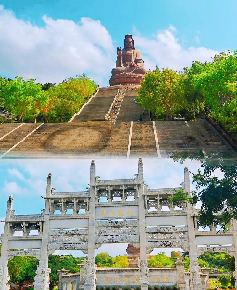 祈福沐氧+空中赏桥!佛山西樵山保姆级游玩攻略,串联西樵寺、土地庙与螺旋步道桥