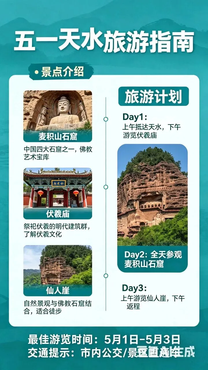 五一逛天水保姆级游玩攻略,景点行程全整理,照着玩不踩雷