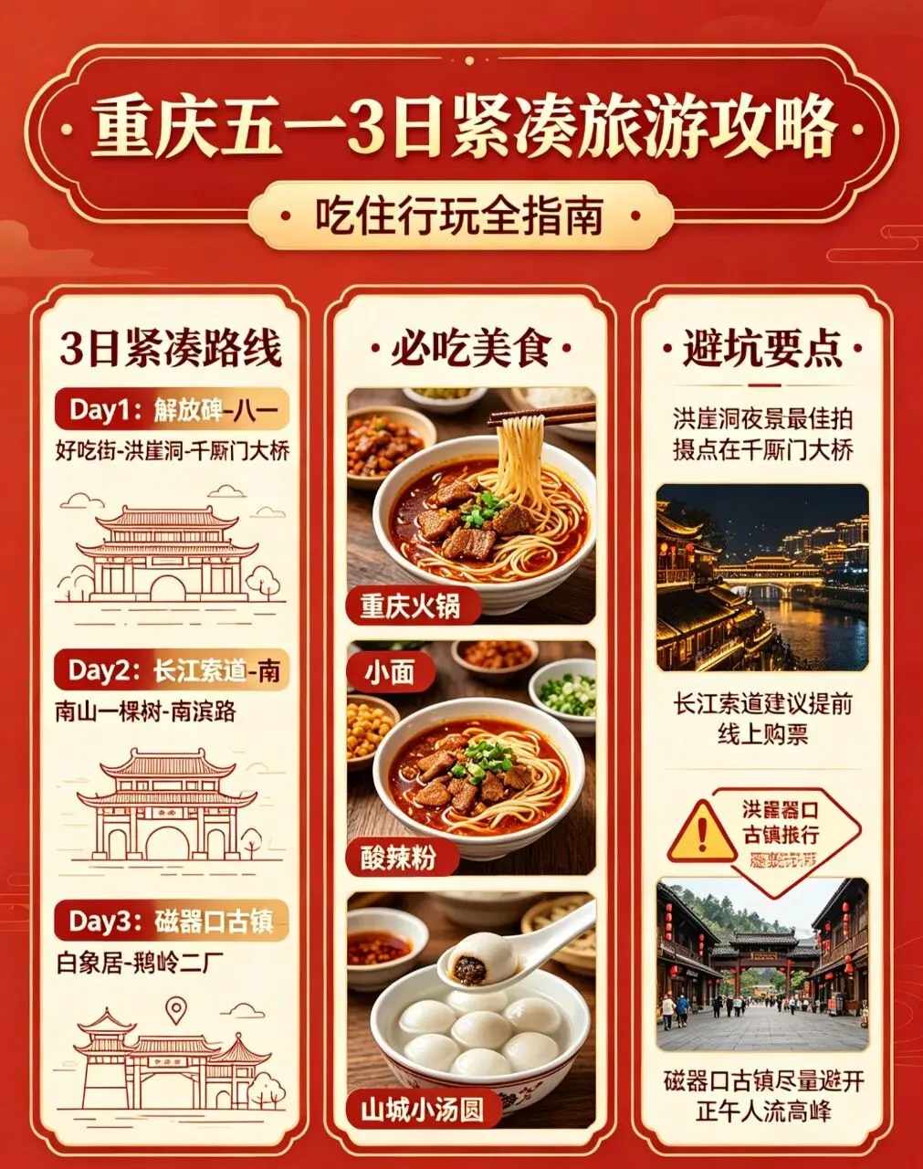 10000块预算,五一假期赣州~重庆旅游攻略