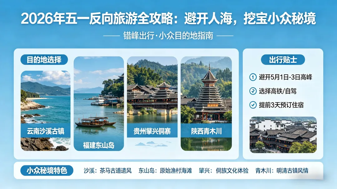 2026年五一“反向旅游”全攻略:避开人海,寻几处清静地方