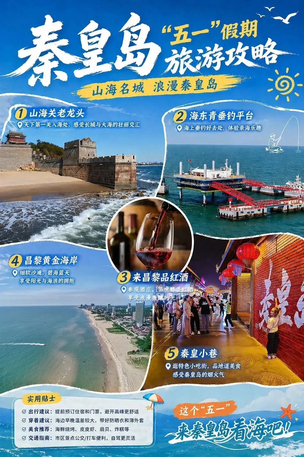 五一秦皇岛旅游攻略来了