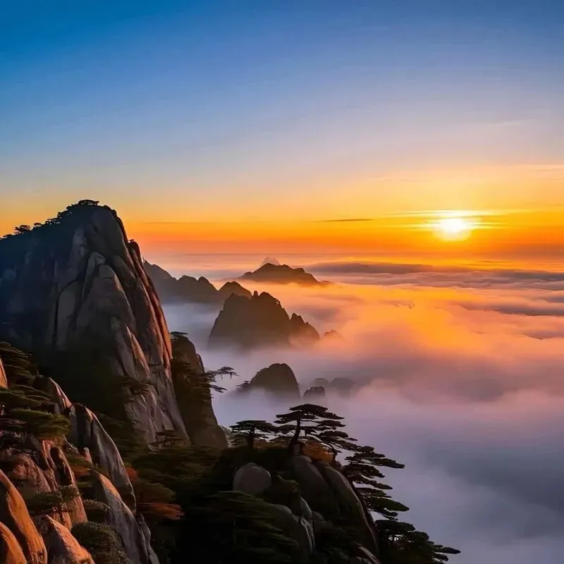 黄山5天4晚旅游日出攻略,云海+迎客松,黄山深度游超详细指南
