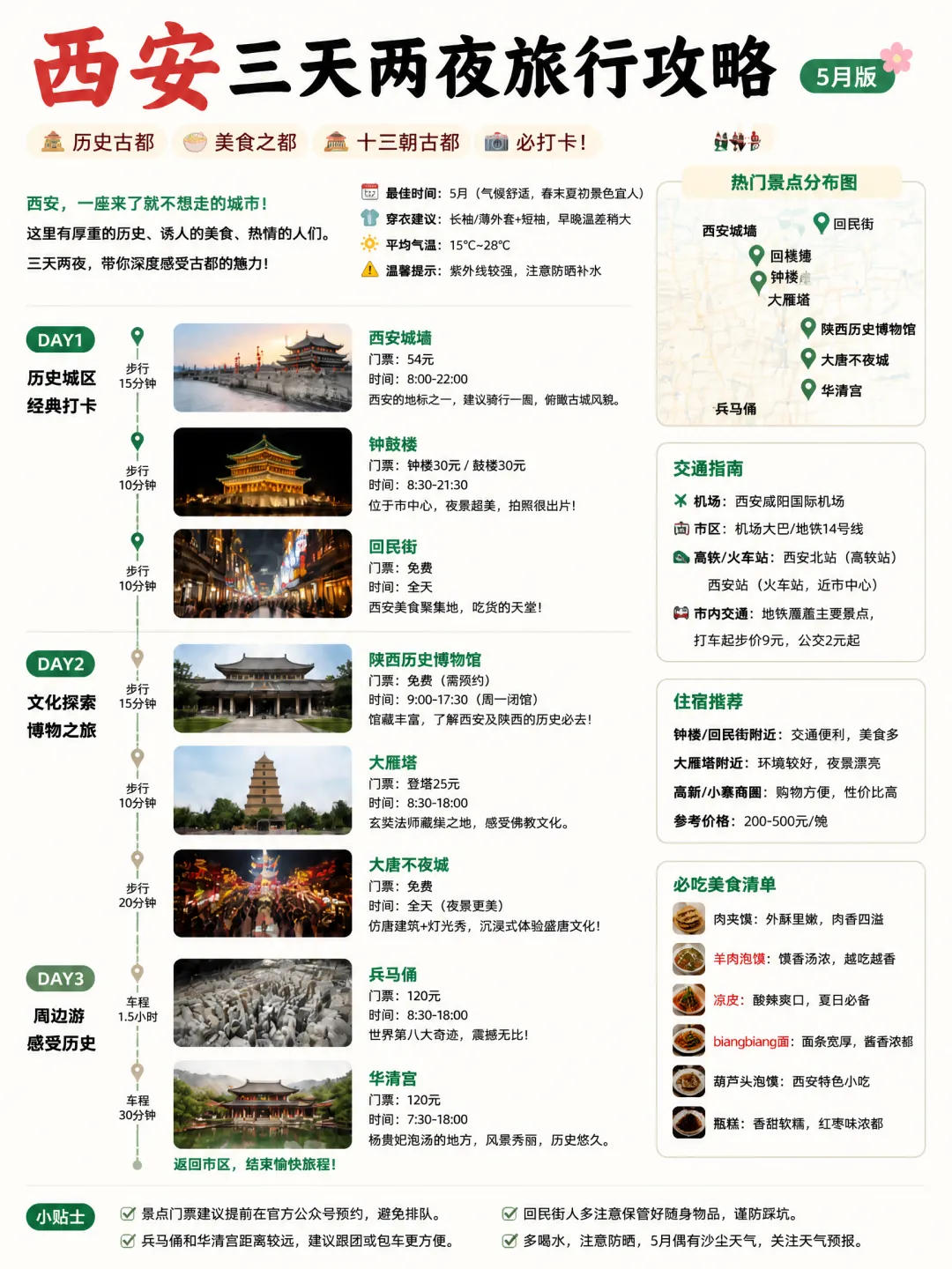 西安三天两夜旅行攻略【详细版】
