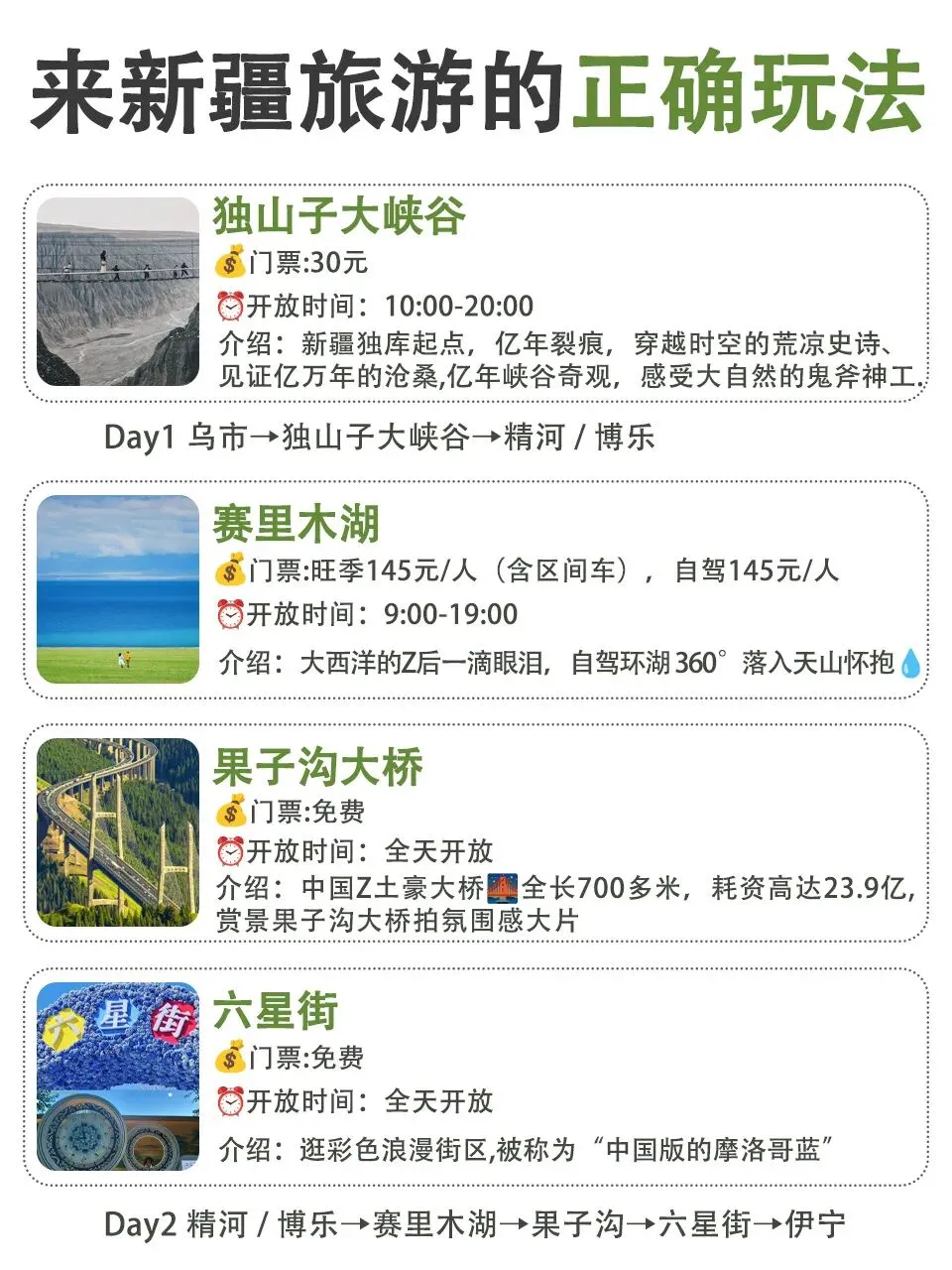J人亲测!新疆旅游5天4晚攻略抄作业版