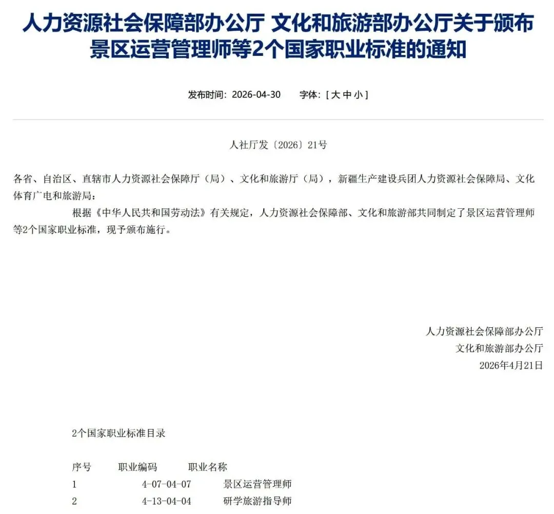 研学旅游指导师国家职业标准正式发布!