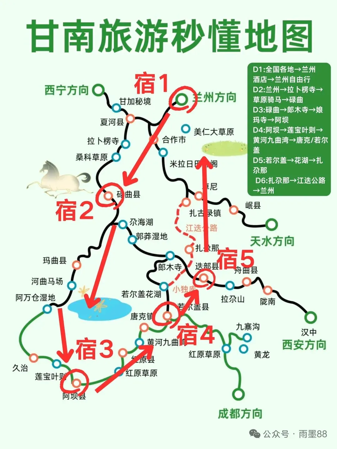 甘南 6 天 5 晚旅游攻略
