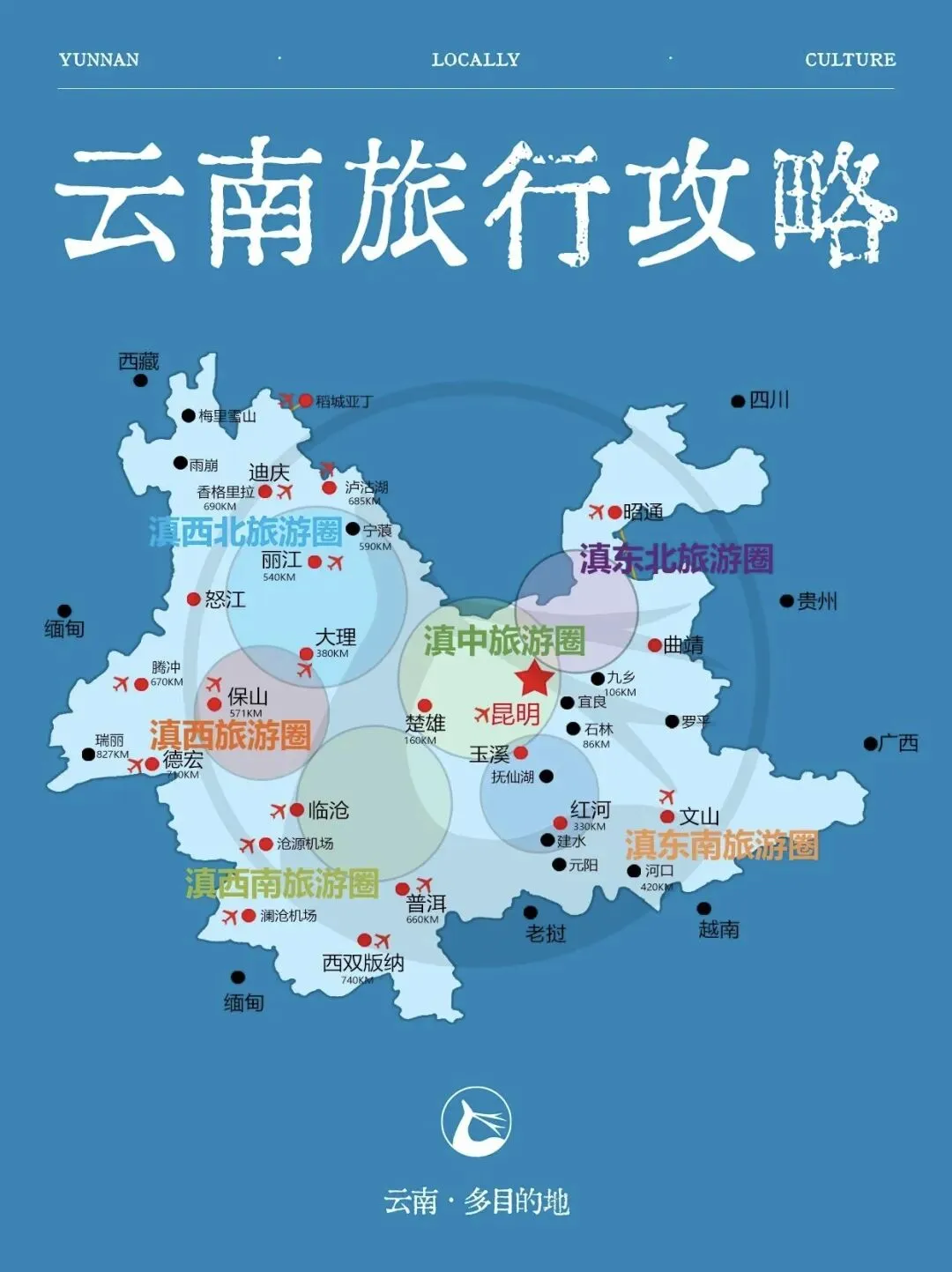 云南旅游攻略图