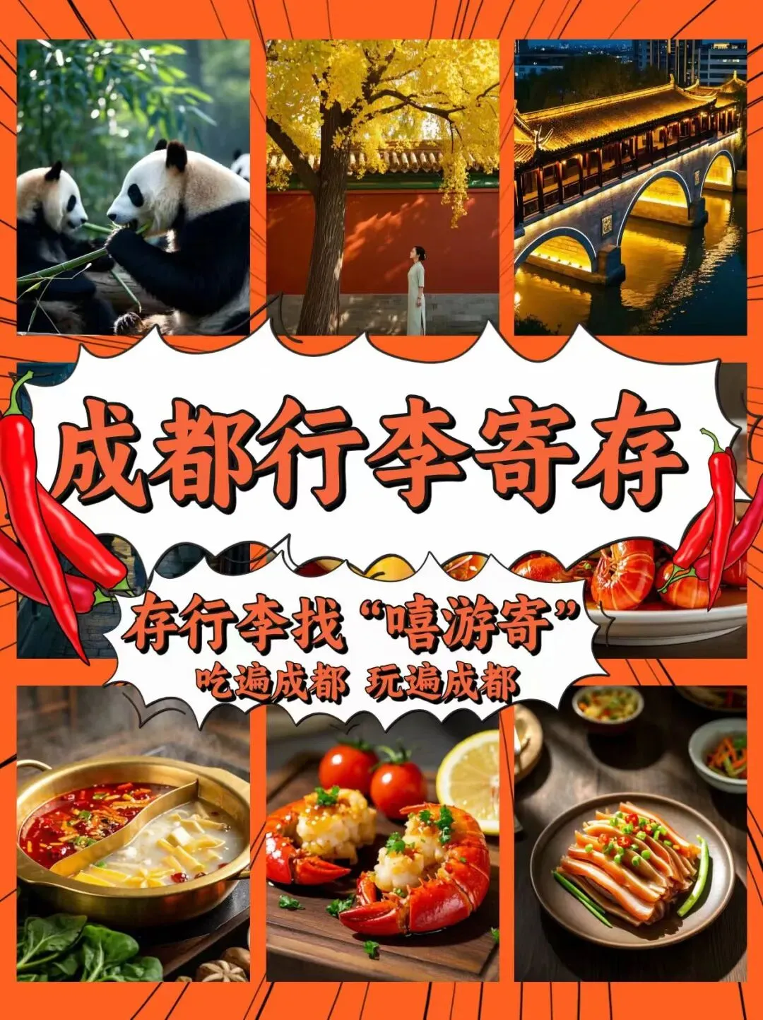 暑假旅游成都行李寄存攻略收藏好,巴适得板!