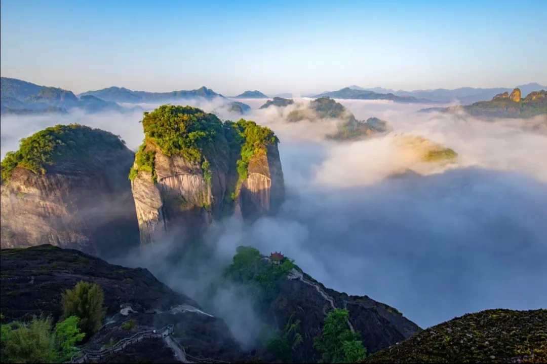 武夷山旅游攻略|登天游峰赏碧水丹山,山脚溪畔喂鱼藏浪漫山水意