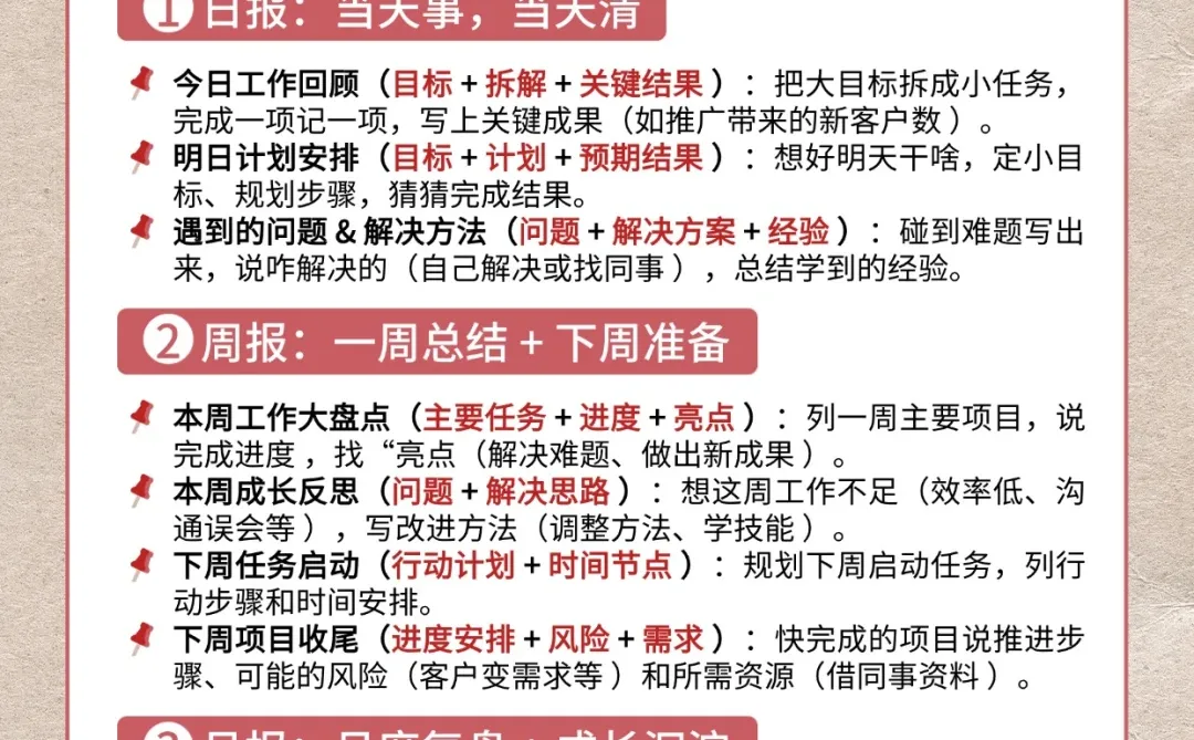 备忘录：手把手教你写日报、周报、月报