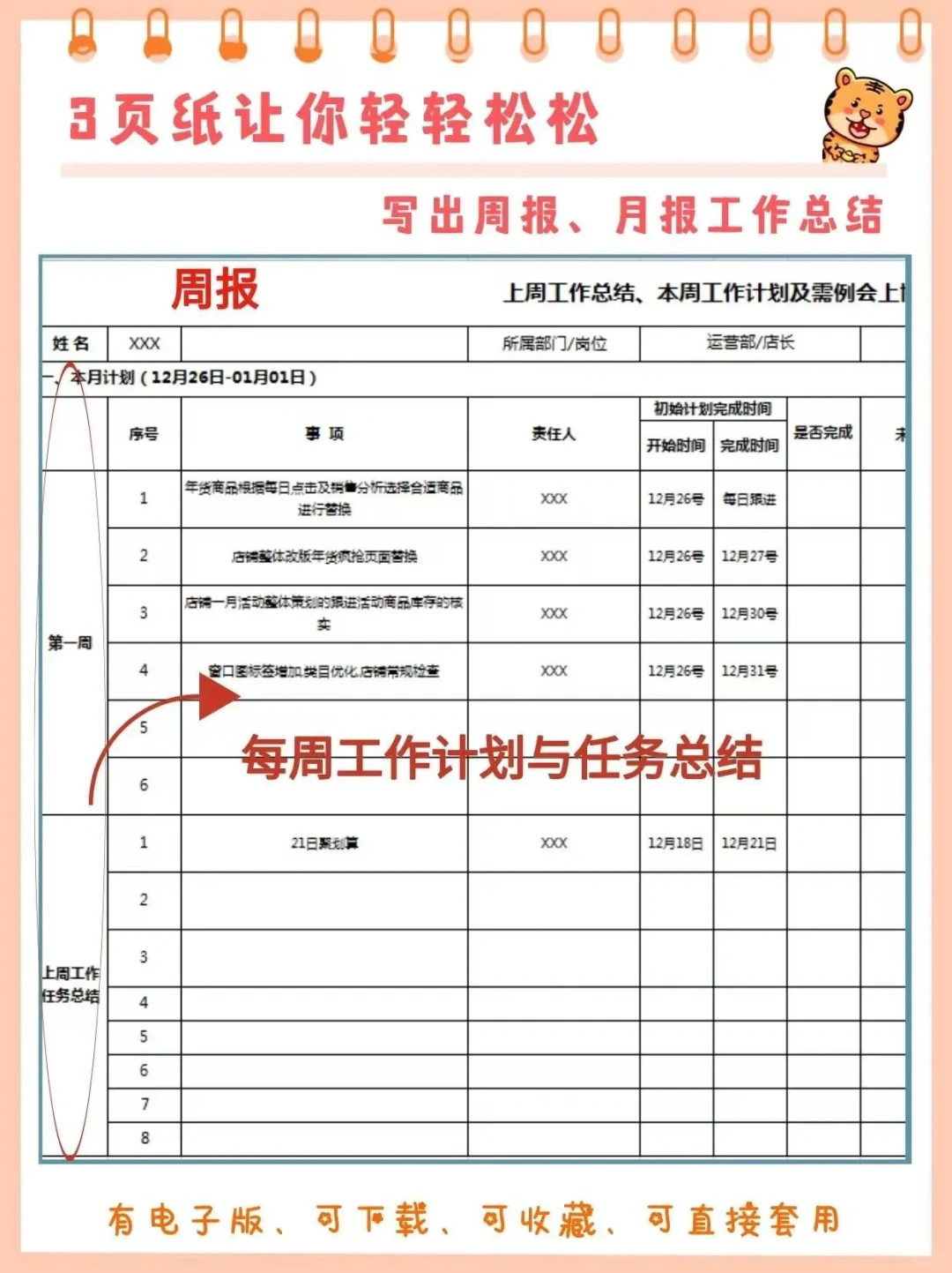 日报/周报/月报不会写？模板拿去用！