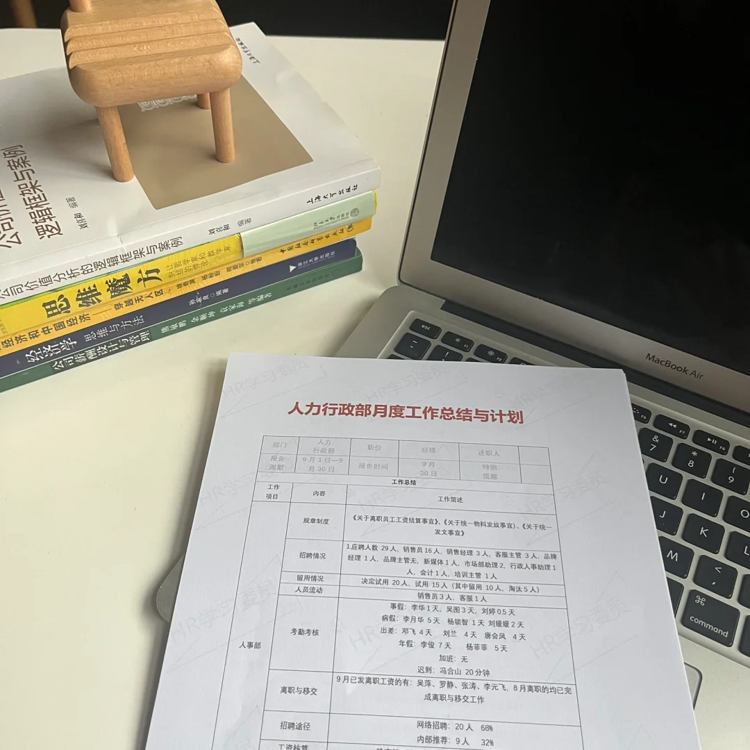 行政人力月度工作总结与计划（改改就能用）