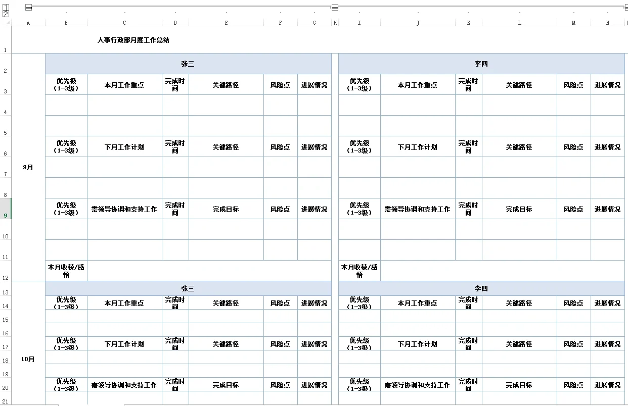 工作TDL/自我管理罗盘/周（月）工作总结