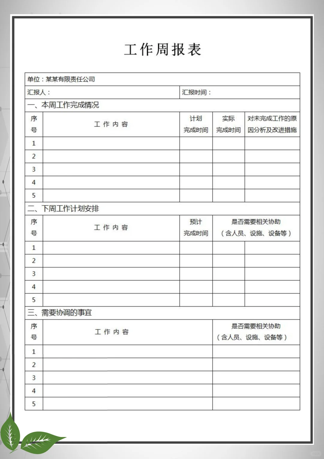 工作周报这么填，快来抄作业！