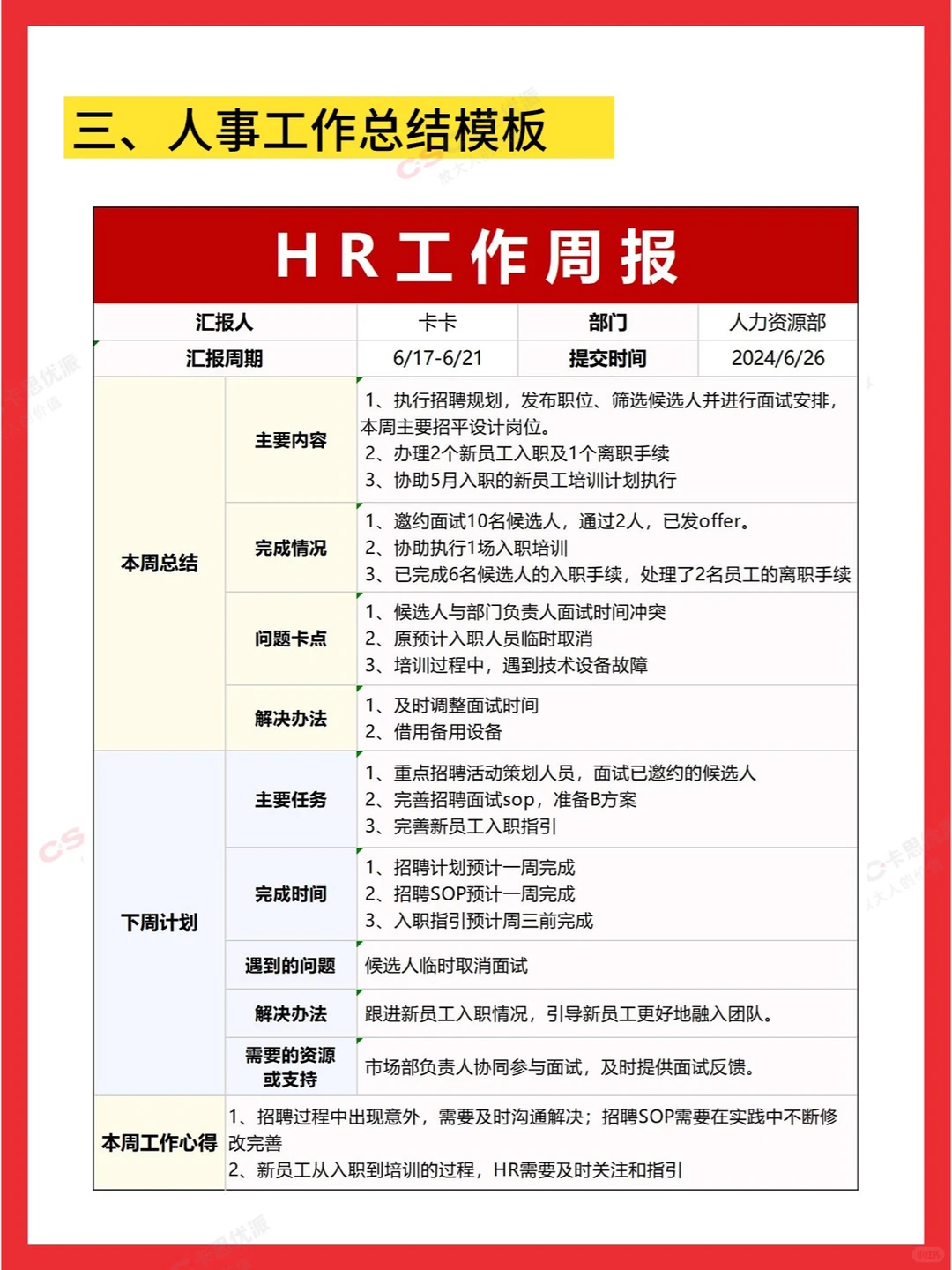 周报这么写，让领导知道你干了很多活！🙋