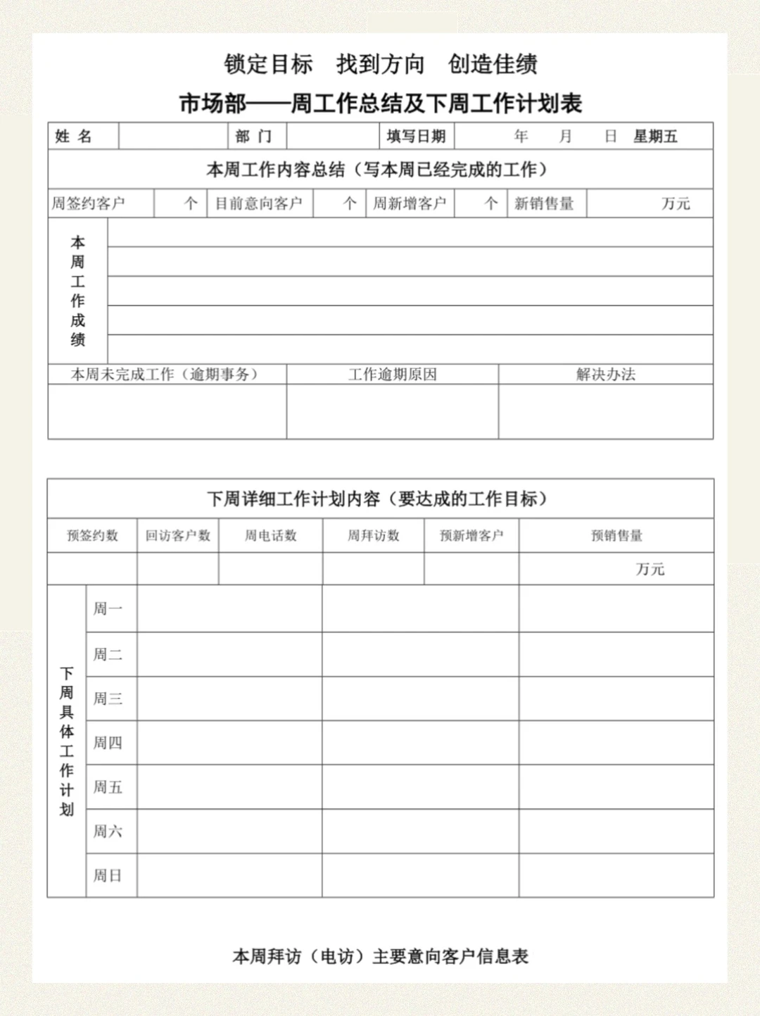 周工作总结与计划🌟提升工作效率的利器