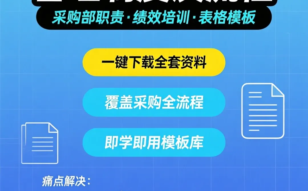 采购管理秘籍｜制度流程·表格模板·职责绩