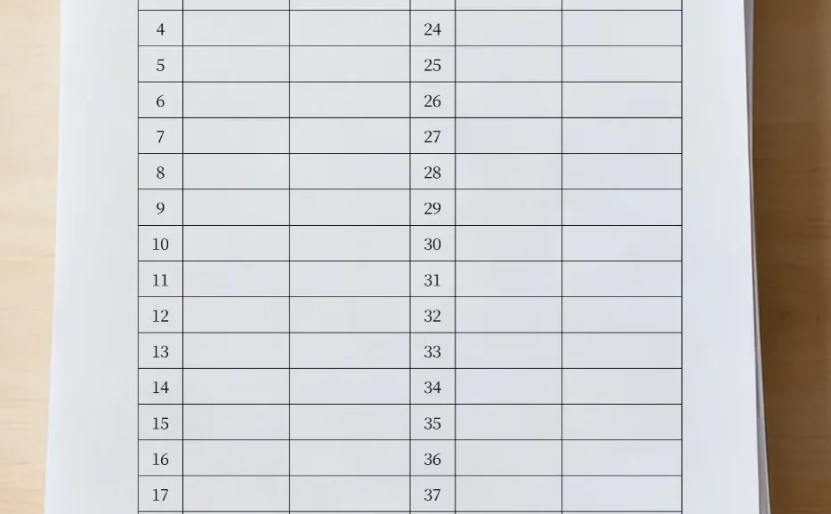 简单通用签到表模板电子版word可编辑