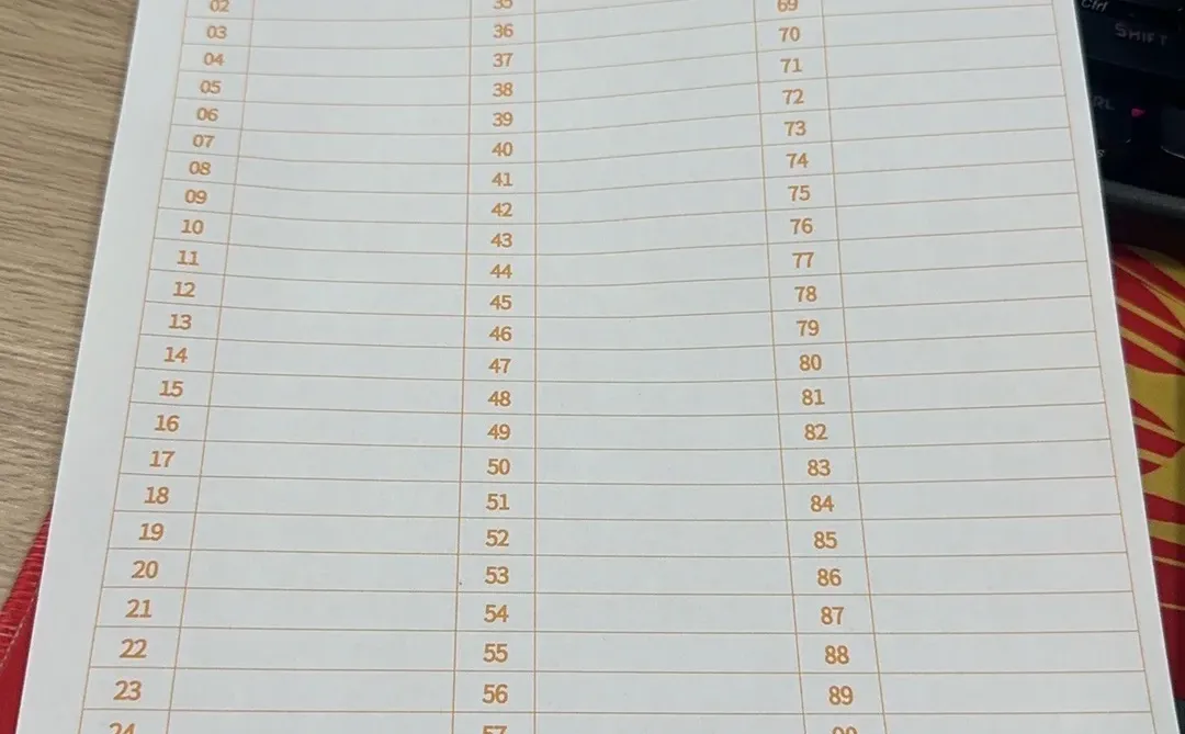 百日打卡计划表