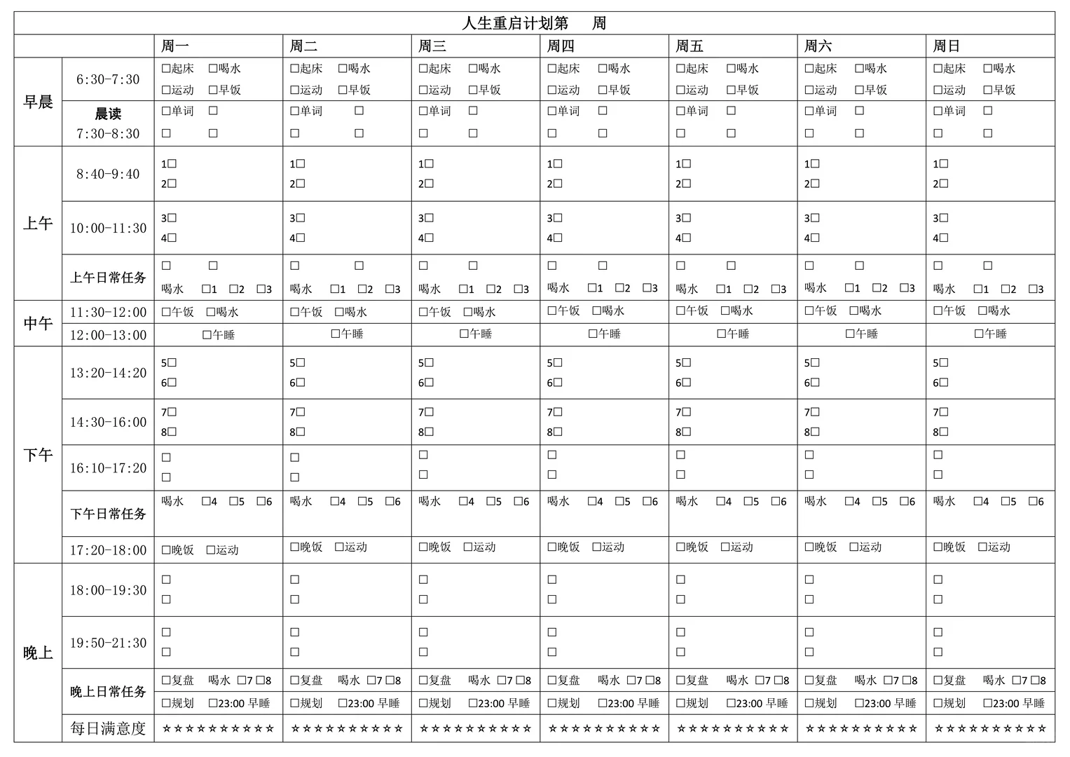 告别摆烂💪10+计划表模板直接存🔥