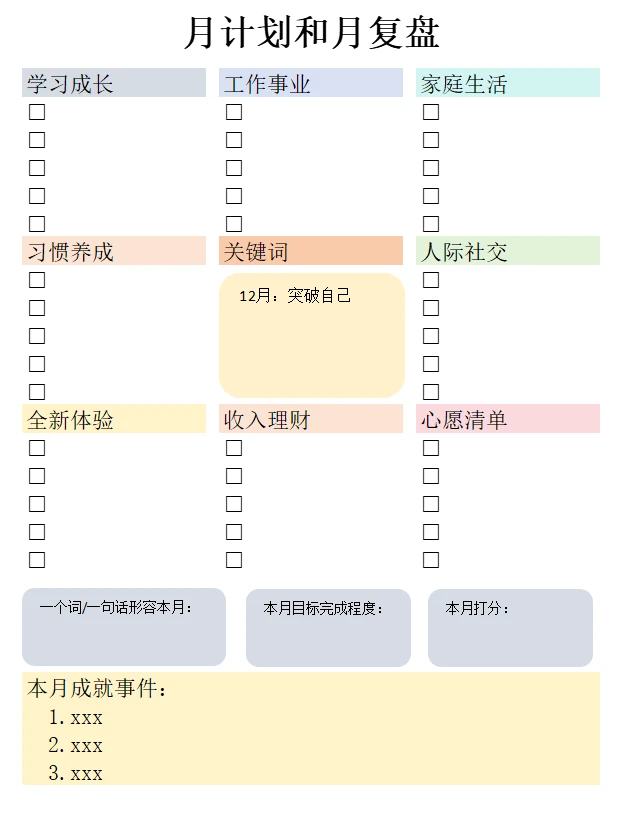 时间管理，用对表格就够了！！！