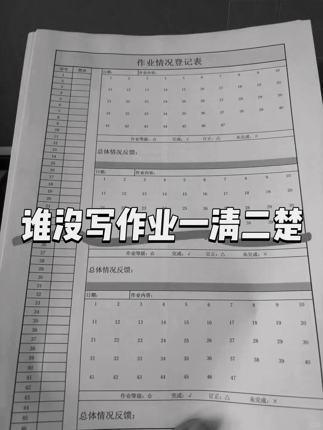班主任必备表格，直接开启躺平模式✌️✌️✌️