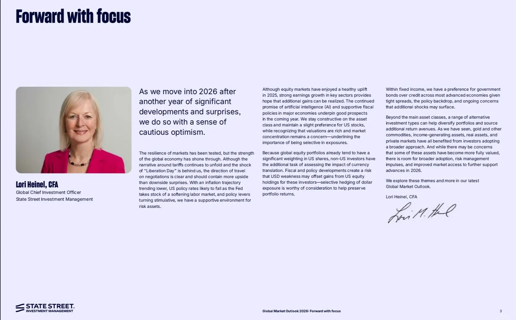 State Street 道富｜2026年全球市场展望