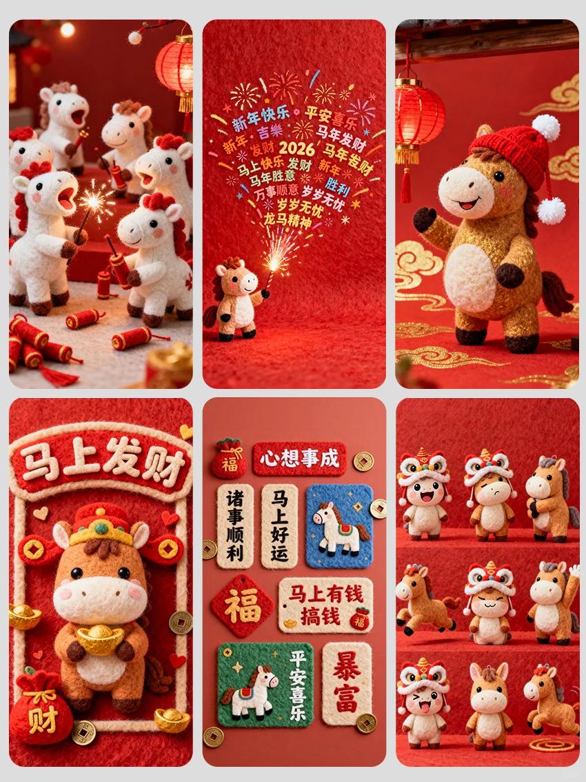新年毛毡版壁纸合集｜一键换上氛围感✨